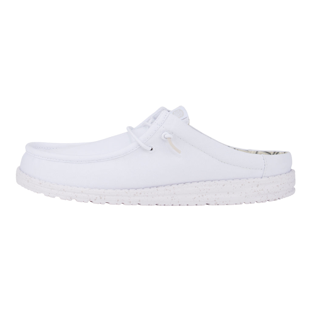 Wally Slip Stretch Canvas – White/White